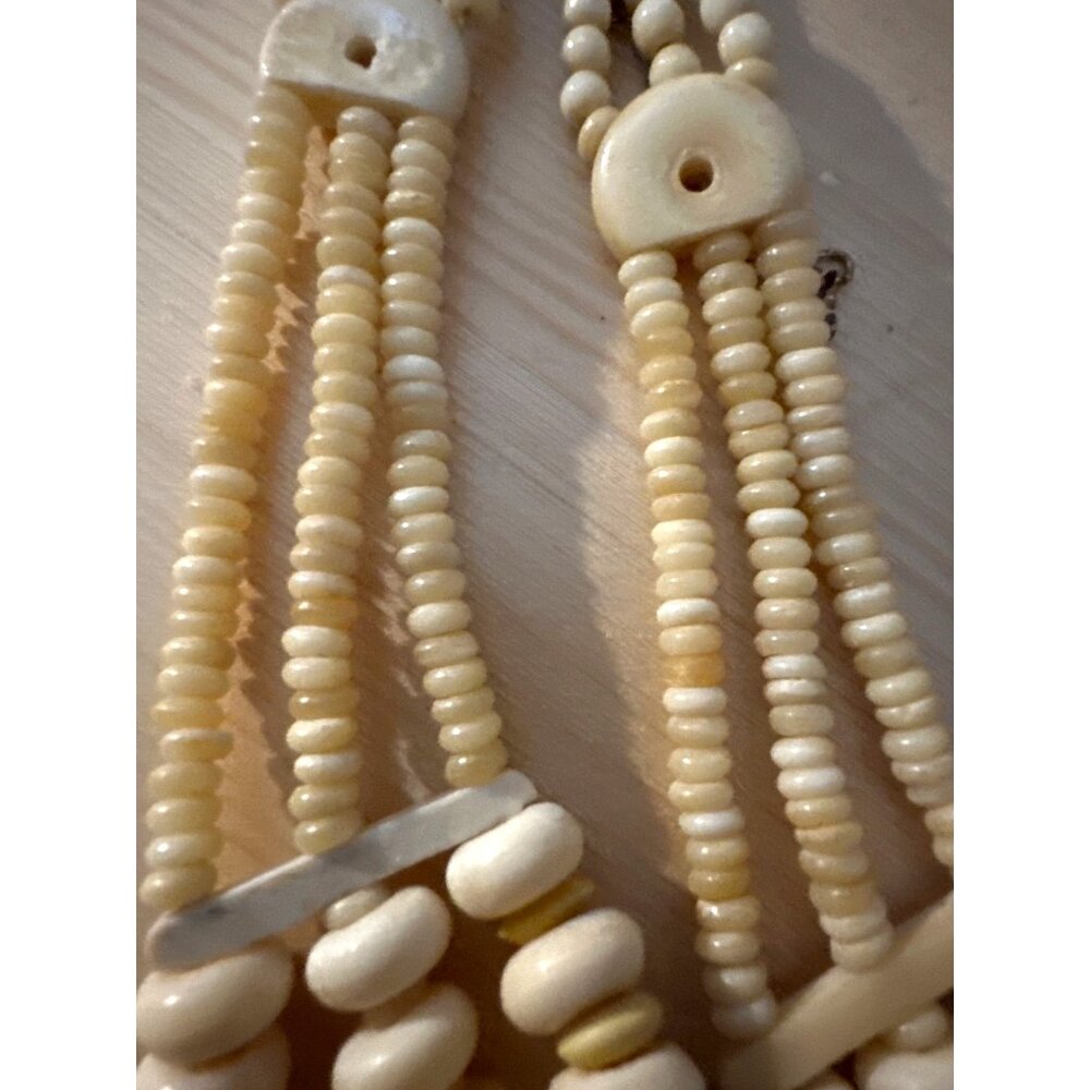 Millefiori Venetian Trade Bead Necklace Vintage African Carved Tribal - Picture 9 of 10